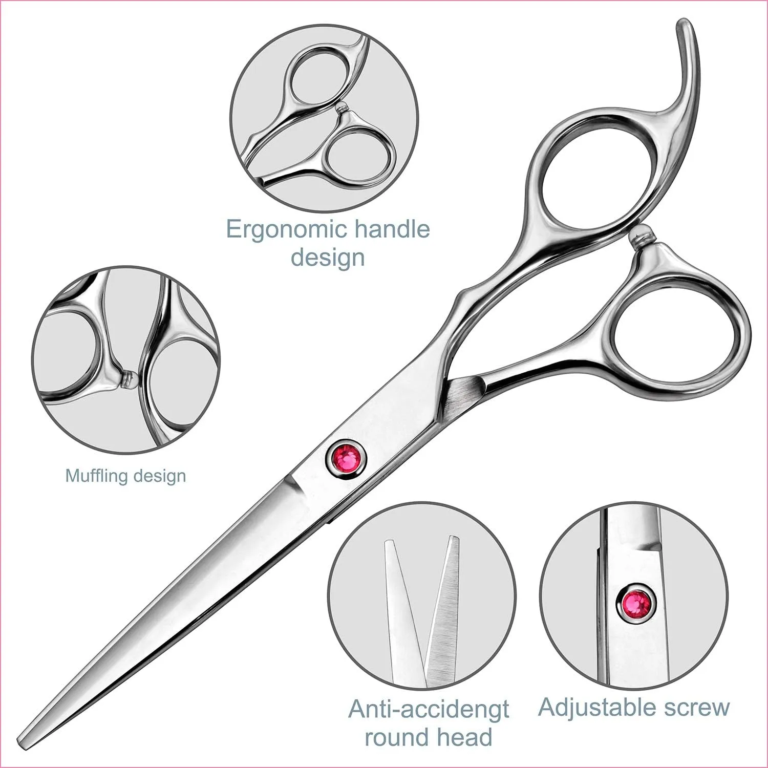 Fcysy Professional Barber Scissors - Thinning Shears for Men & Women, Salon Hair Trimming Kit with Scissors Set