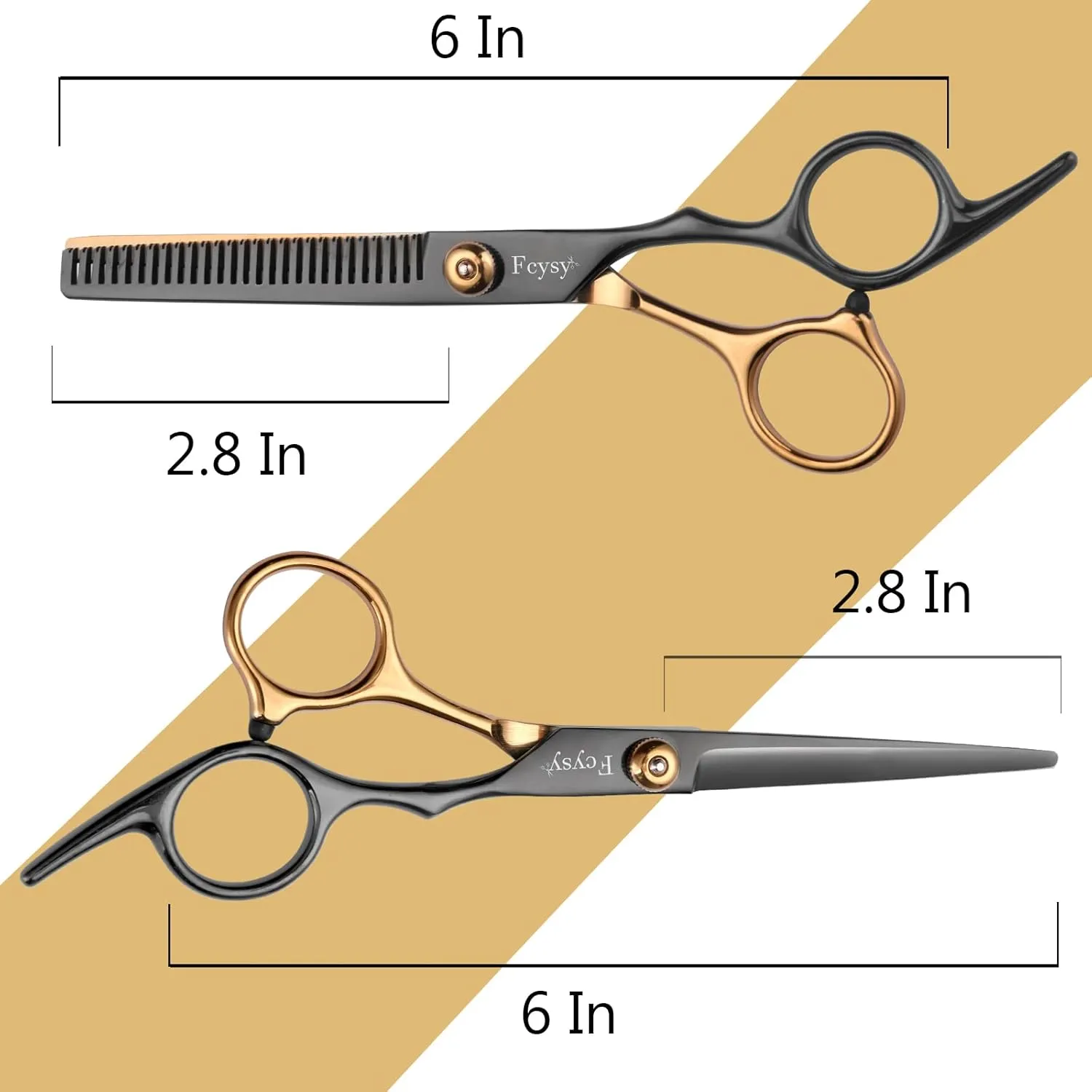 Fcysy Professional Hair Cutting Scissors Thinning Shears Kit, Barber Haircut Shears Texturizing Scissors Set, Hair Trimming Salon Blending Shears Kit for Women Men