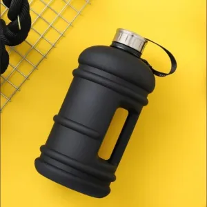 Fitness water bottle 1.3L Capacity - Sports Water Bottle with Handle 44oz BPA-free Water Jugs Leakproof Hydro Bottle for Gym Yoga Travel Camping Cycling Outdoor Sports - (Black)