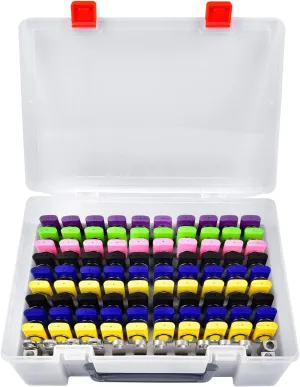 Flash Drive Case USB Memory Stick SD Card Storage Organizer- Holds 104pcs Thumb Drives Electronic Accessories Holder for Sandisk for Samsung for Inland for PNY for Netac (White)