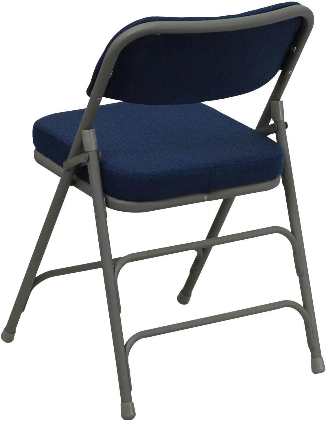 Flash Furniture Hercules Series Metal Folding Chairs with Cushioned Seat, Fabric Upholstered Event Chairs with 300-lb. Static Weight Capacity, Set of 2, Navy