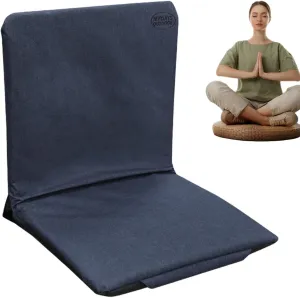 Foldable Cushion Chair, Reclining Stadium Seat, Portable Camping Cushion, Floor Folding Seat, Compact Folding Cushion, Heavy Load Capacity Stadium Seat with Back Support for Sports Events
