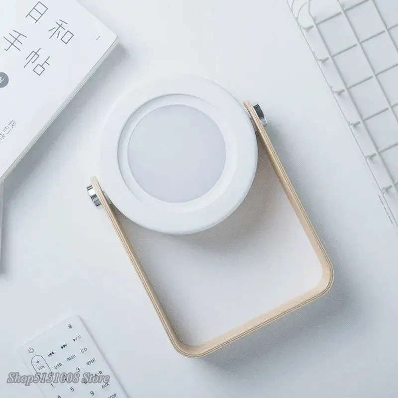 Foldable Wooden LED Night Lamp – Wood Handle Portable USB Lantern Light