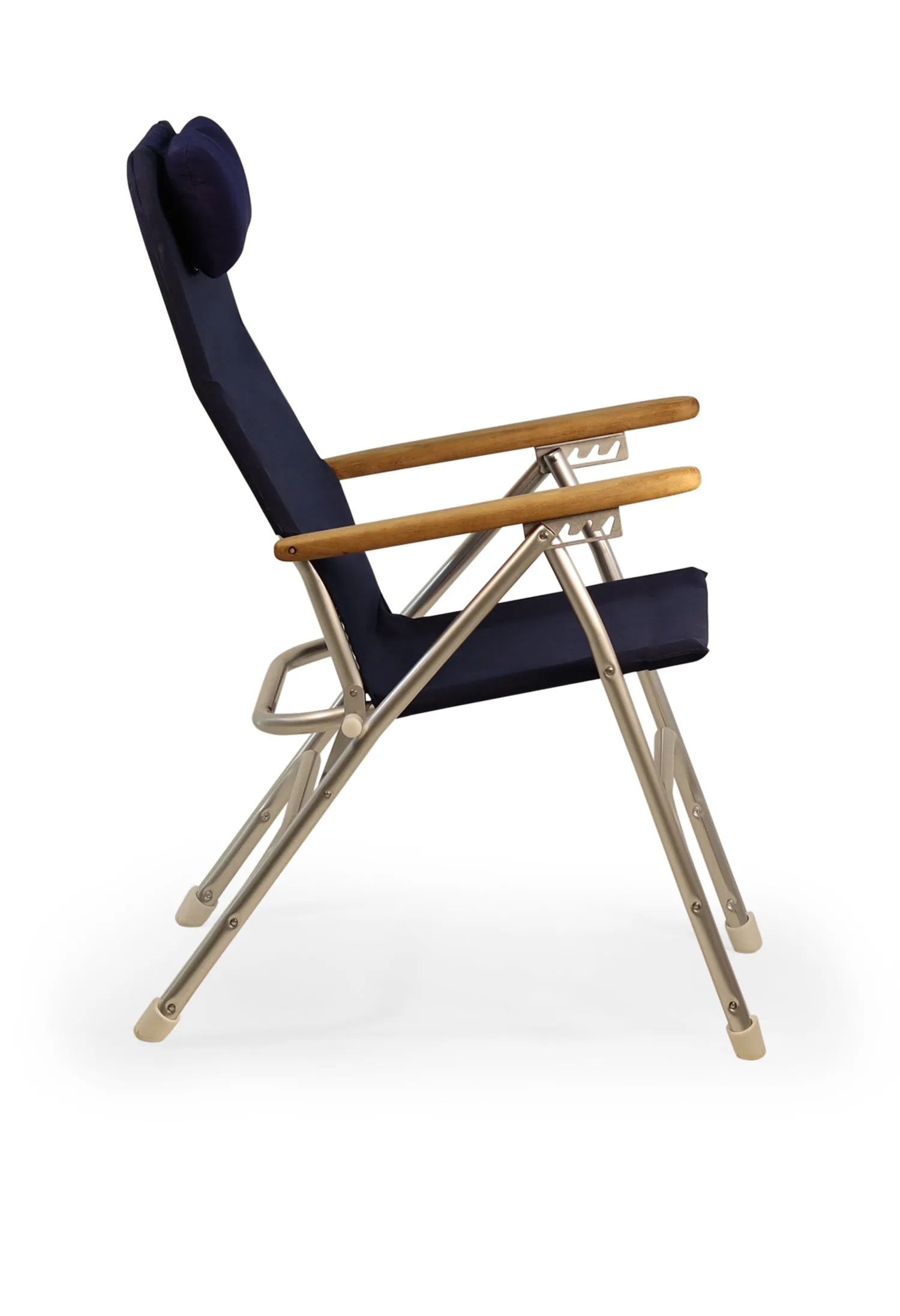 Folding Aluminum RECLINING Boat Chair in 4 Positions. Head Rest.R120   Melamine Table M350X- BR120NB350