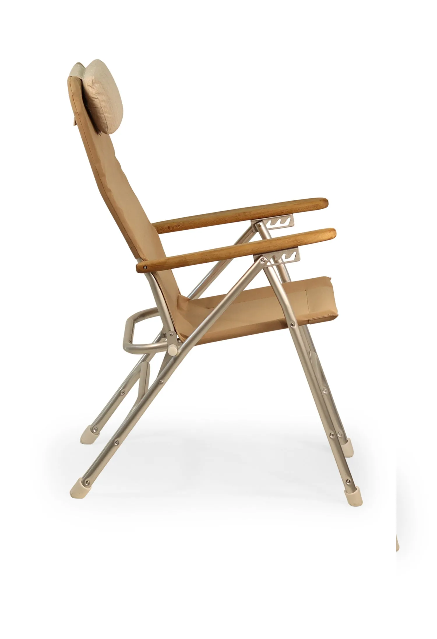 Folding Aluminum RECLINING Boat Chair in 4 Positions. Head Rest.R120   Melamine Table M350X- BR120NB350