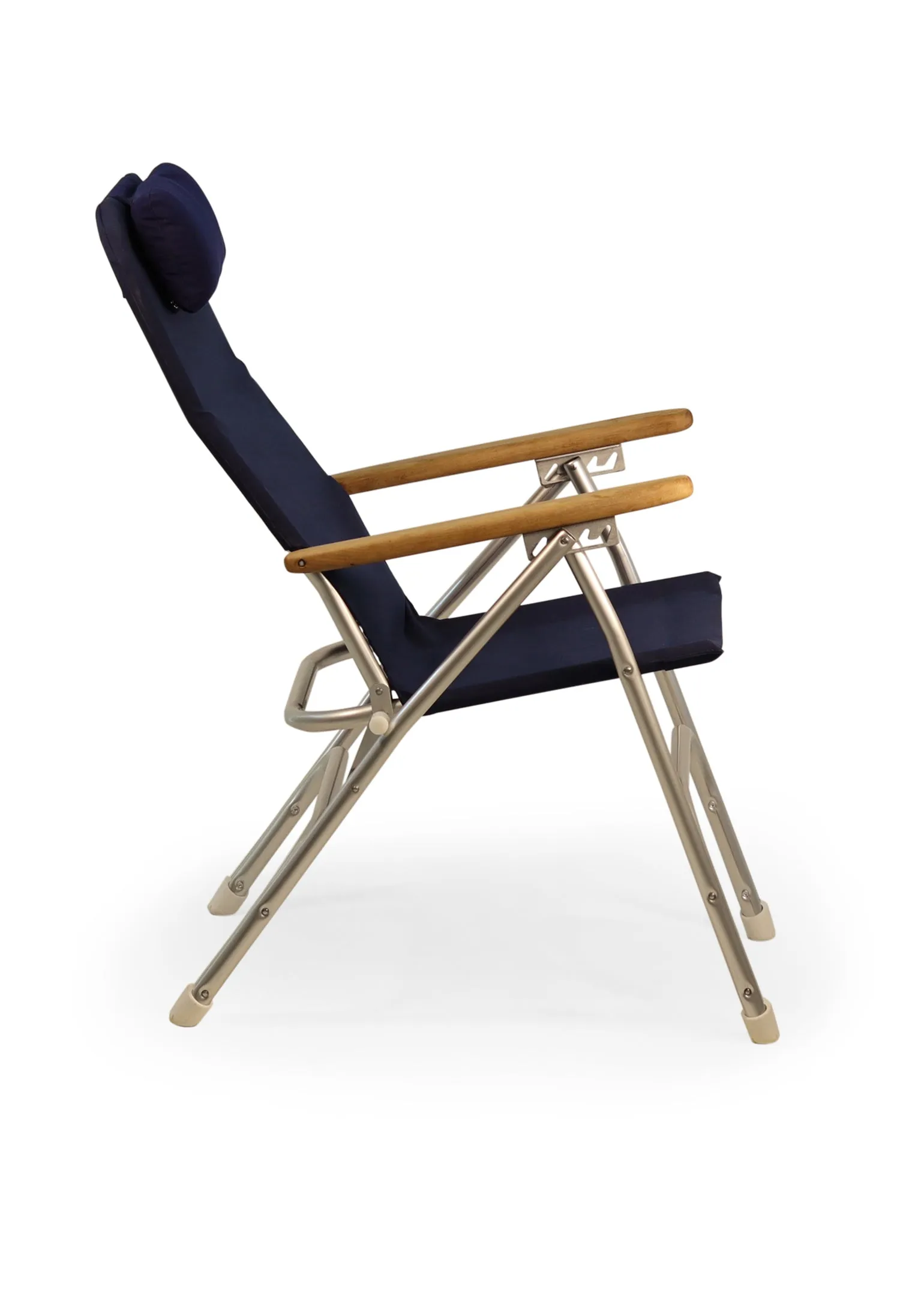 Folding Aluminum RECLINING Boat Chair in 4 Positions. Head Rest.R120   Melamine Table M350X- BR120NB350