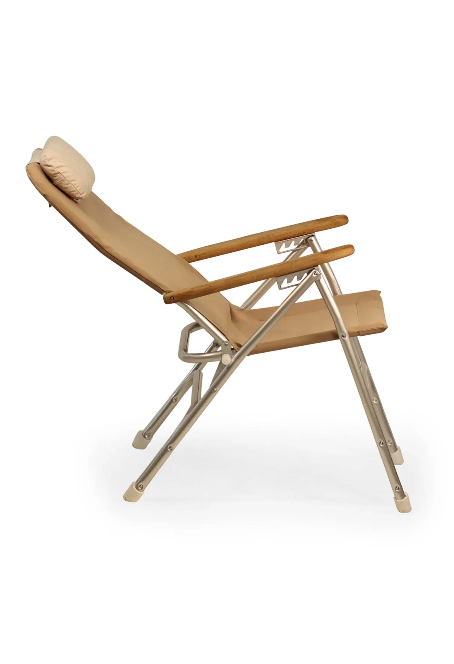 Folding Aluminum RECLINING Boat Chair in 4 Positions. Head Rest.R120   Melamine Table M350X- BR120NB350