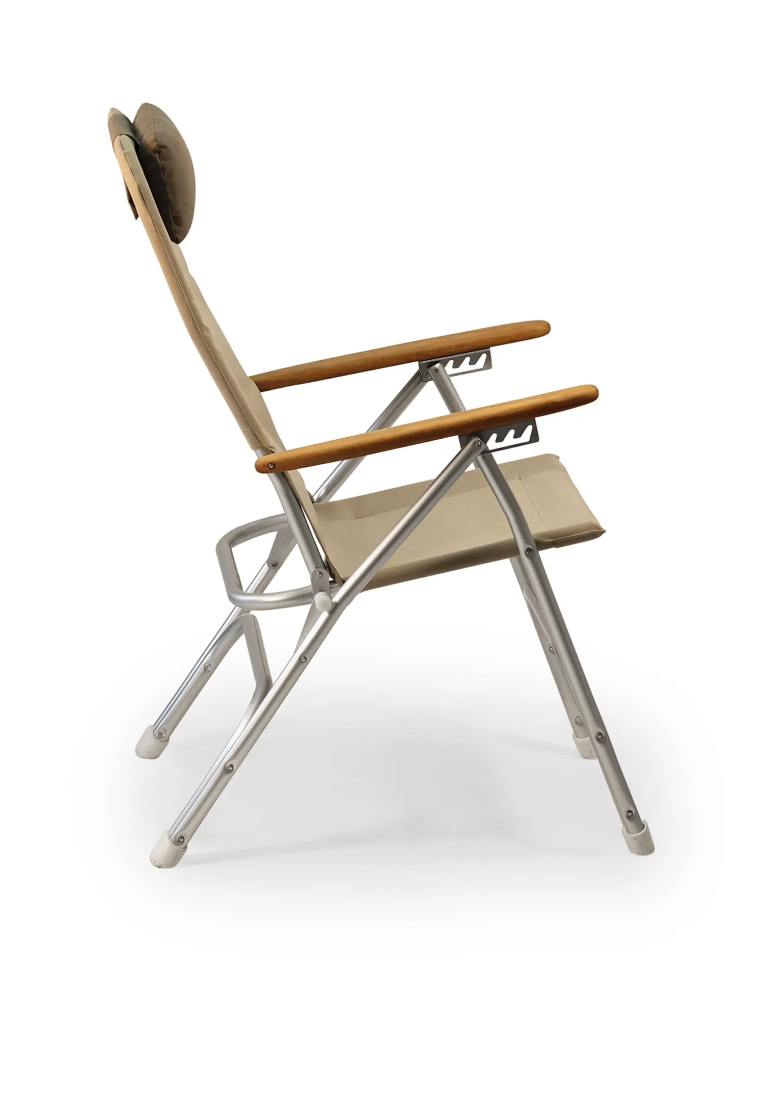 Folding Aluminum RECLINING Boat Chair in 4 Positions. Head Rest.R120   Melamine Table M350X- BR120NB350