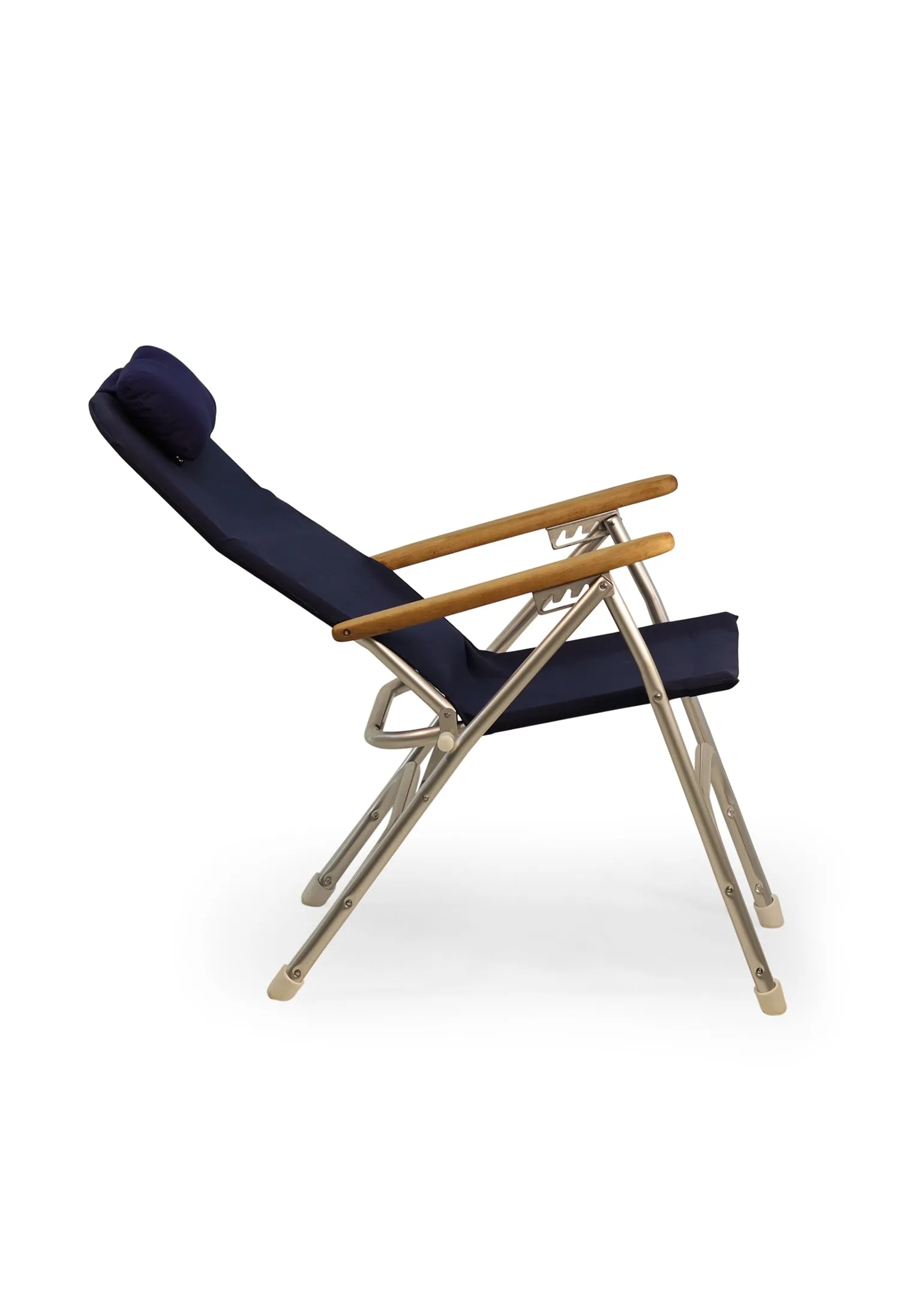 Folding Aluminum RECLINING Boat Chair in 4 Positions. Head Rest.R120   Melamine Table M350X- BR120NB350