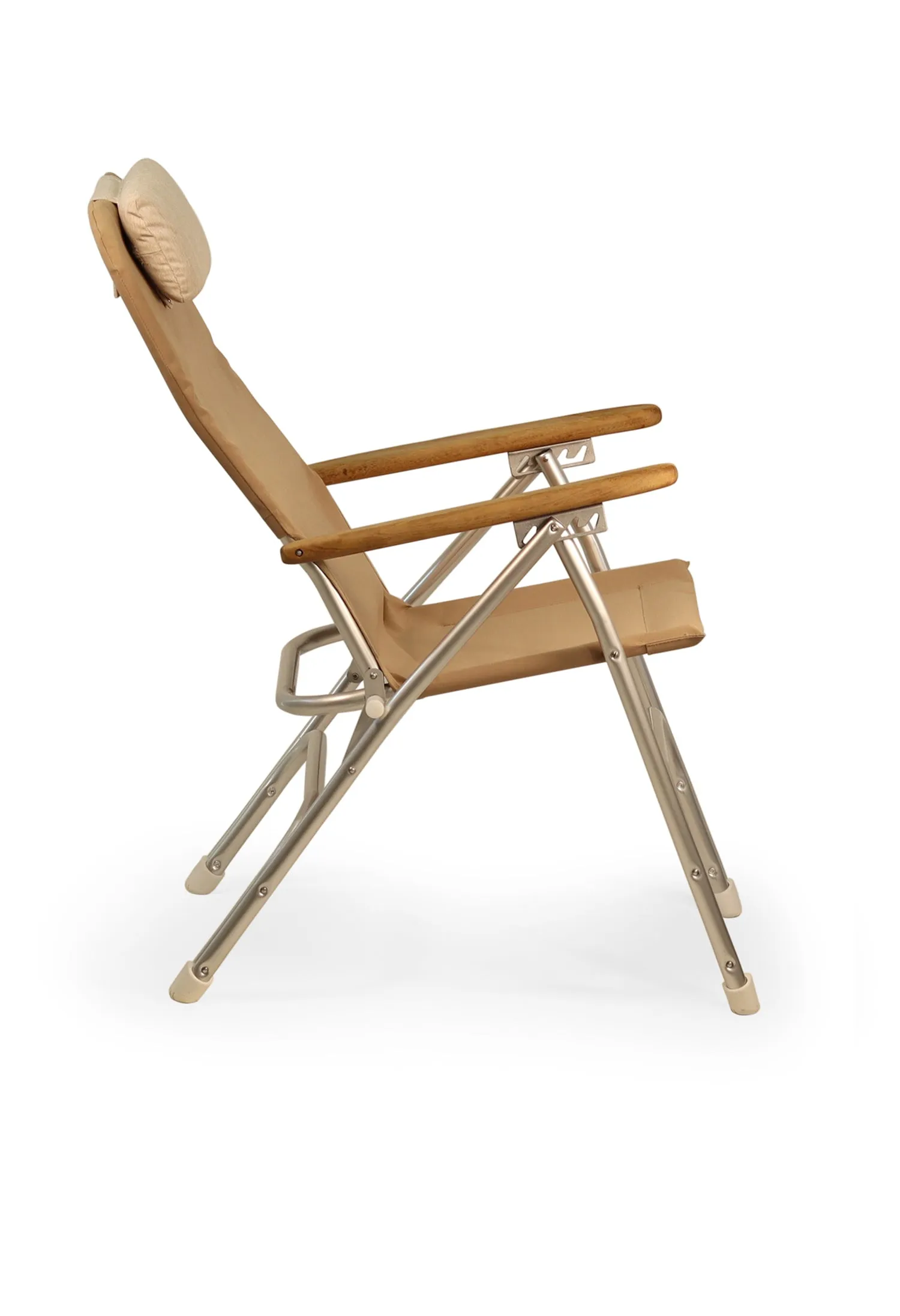 Folding Aluminum RECLINING Boat Chair in 4 Positions. Head Rest.R120   Melamine Table M350X- BR120NB350