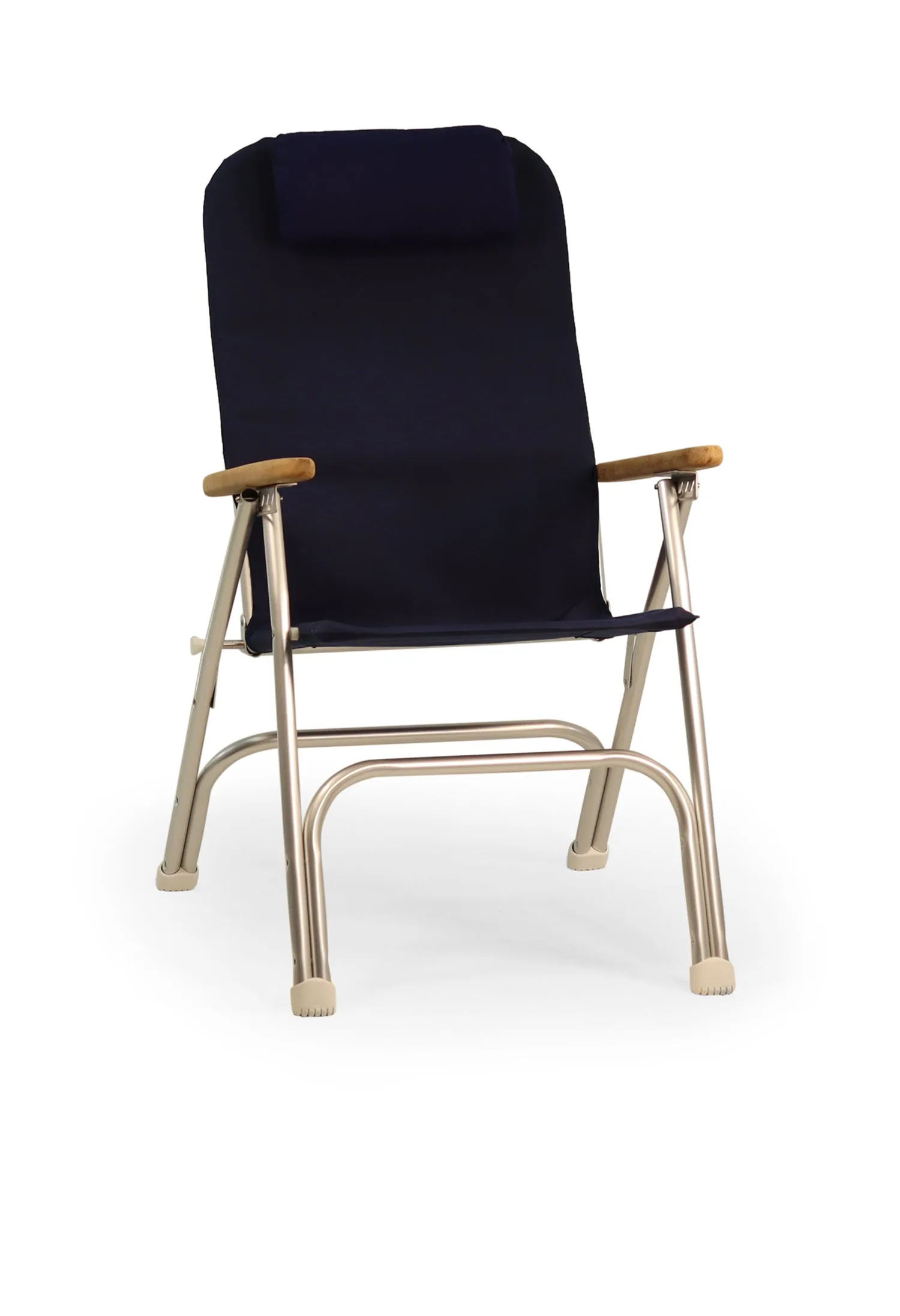 Folding Aluminum RECLINING Boat Chair in 4 Positions. Head Rest.R120   Melamine Table M350X- BR120NB350