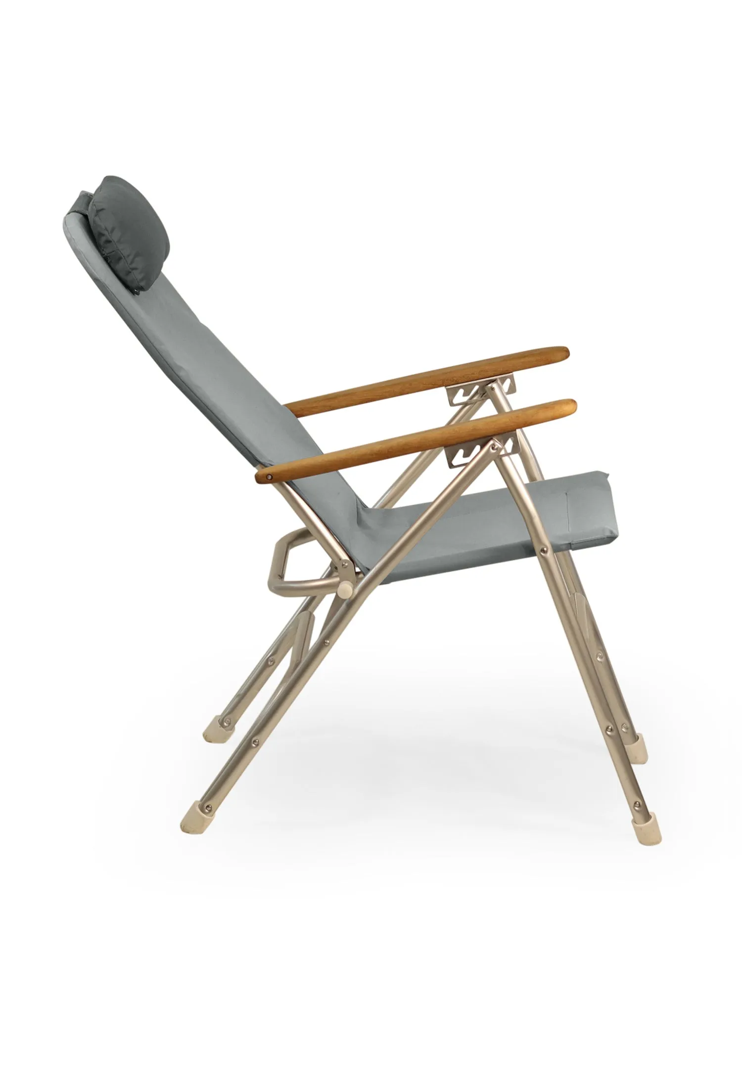 Folding Aluminum RECLINING Boat Chair in 4 Positions. Head Rest.R120   Melamine Table M350X- BR120NB350