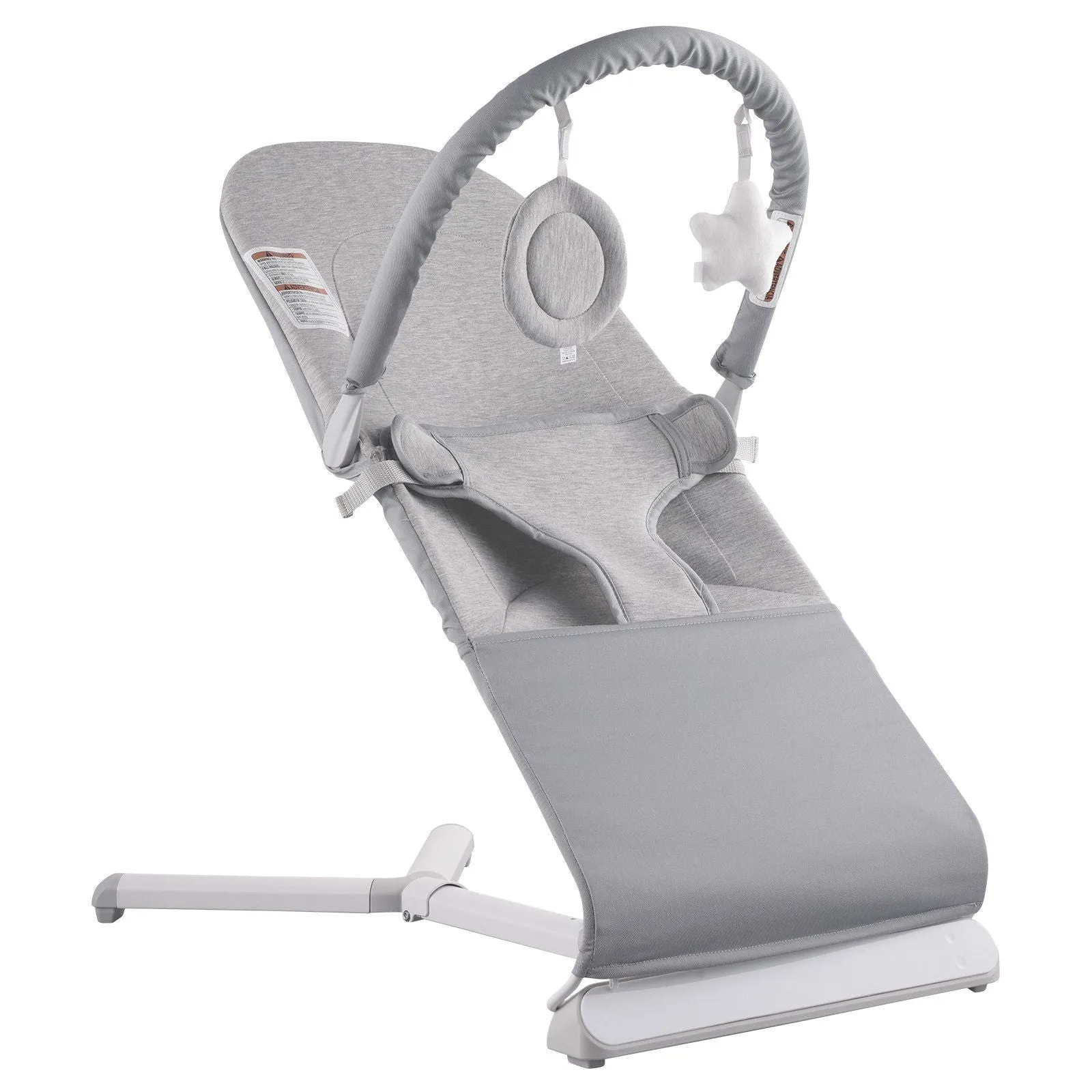 Folding Baby Bouncer Chair for Babies 0-9 Months with Toy Bar