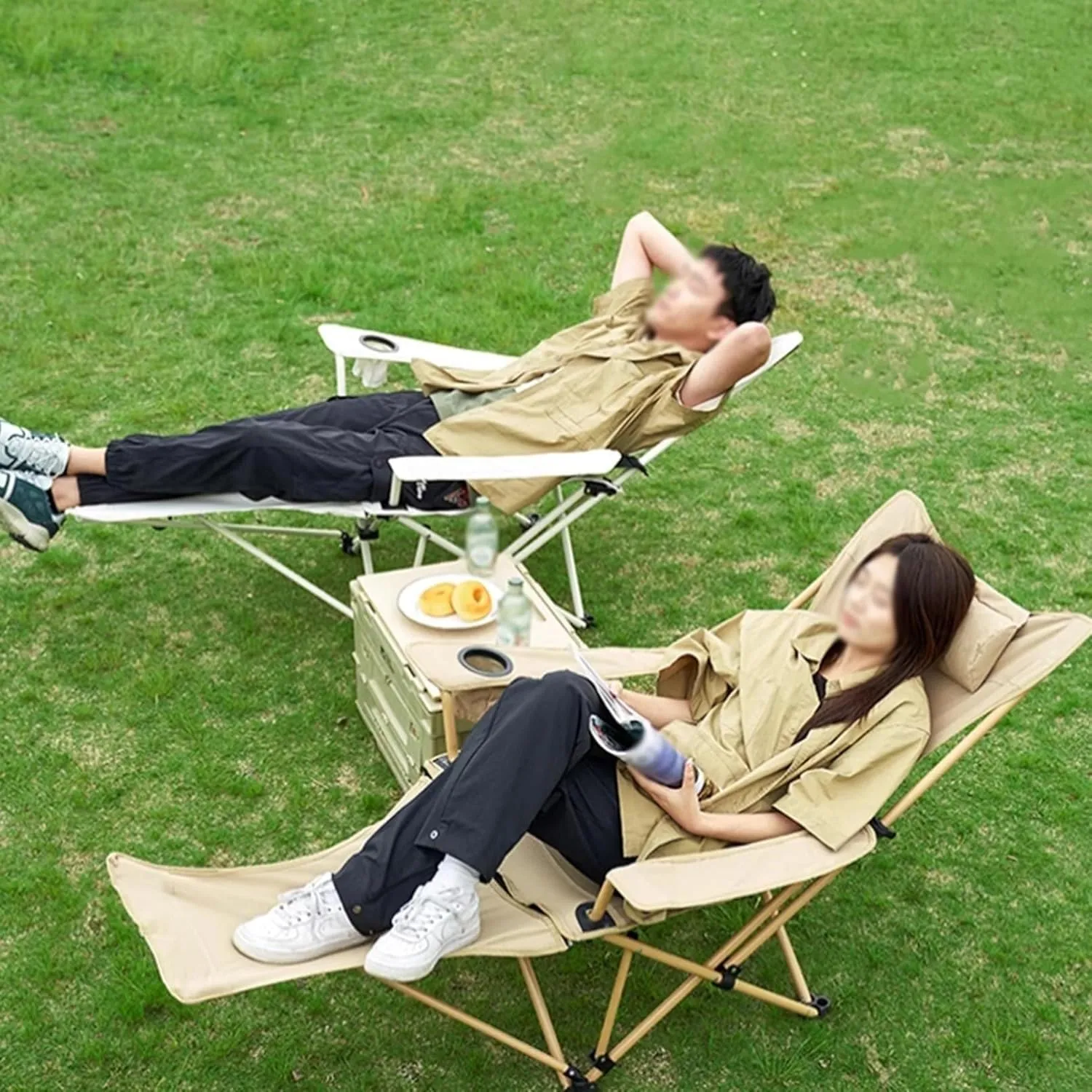 Folding Camping Chair Beach Chairs Mesh Reclining Chair, Foldable Recliner, Seat Anti Lounger