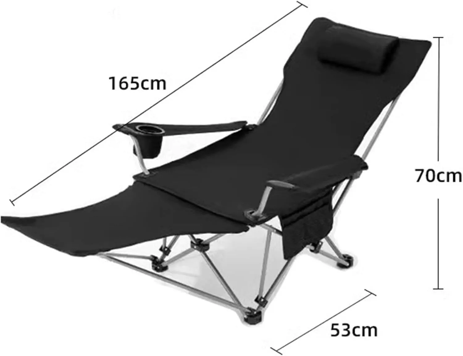 Folding Camping Chair Beach Chairs Mesh Reclining Chair, Foldable Recliner, Seat Anti Lounger