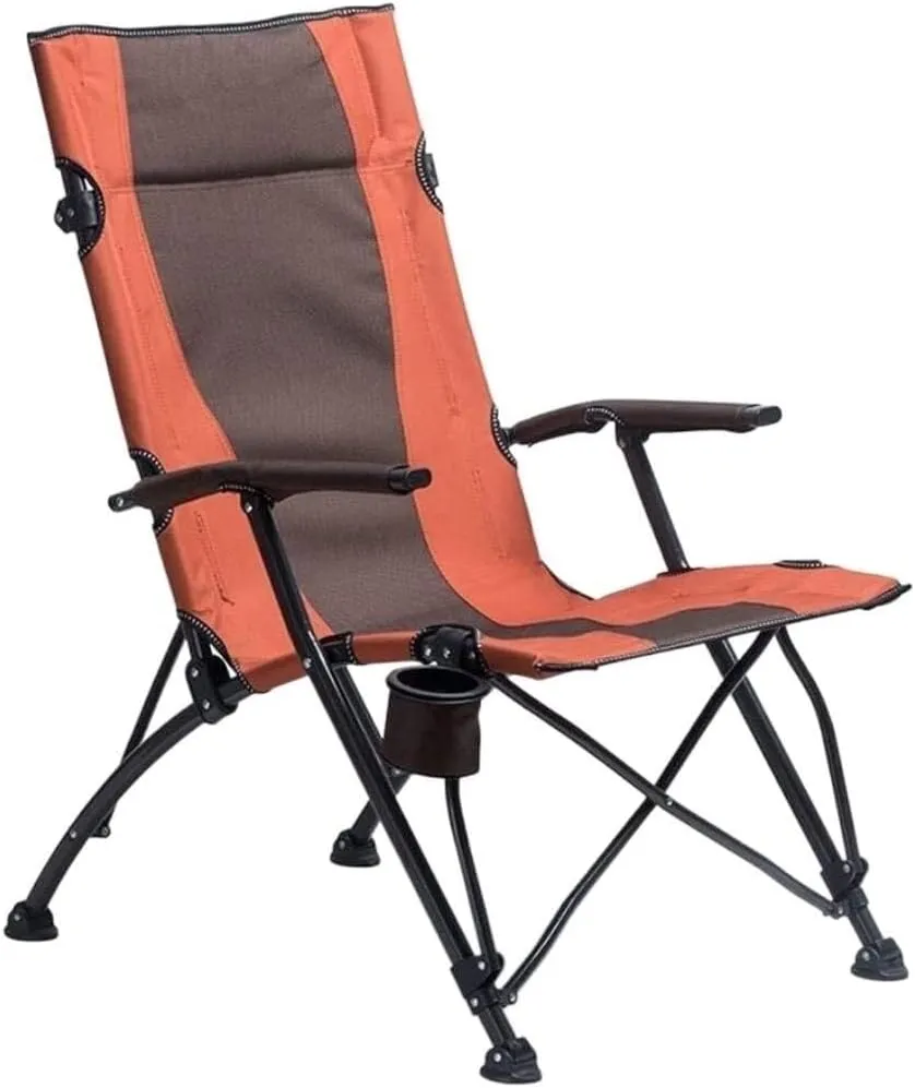 Folding Camping Chair – Lightweight Outdoor Reclining with Mesh Backrest, 600D Oxford Fabric, 150kg Capacity, Portable Fishing Stool Cup Holder & Outer Bag