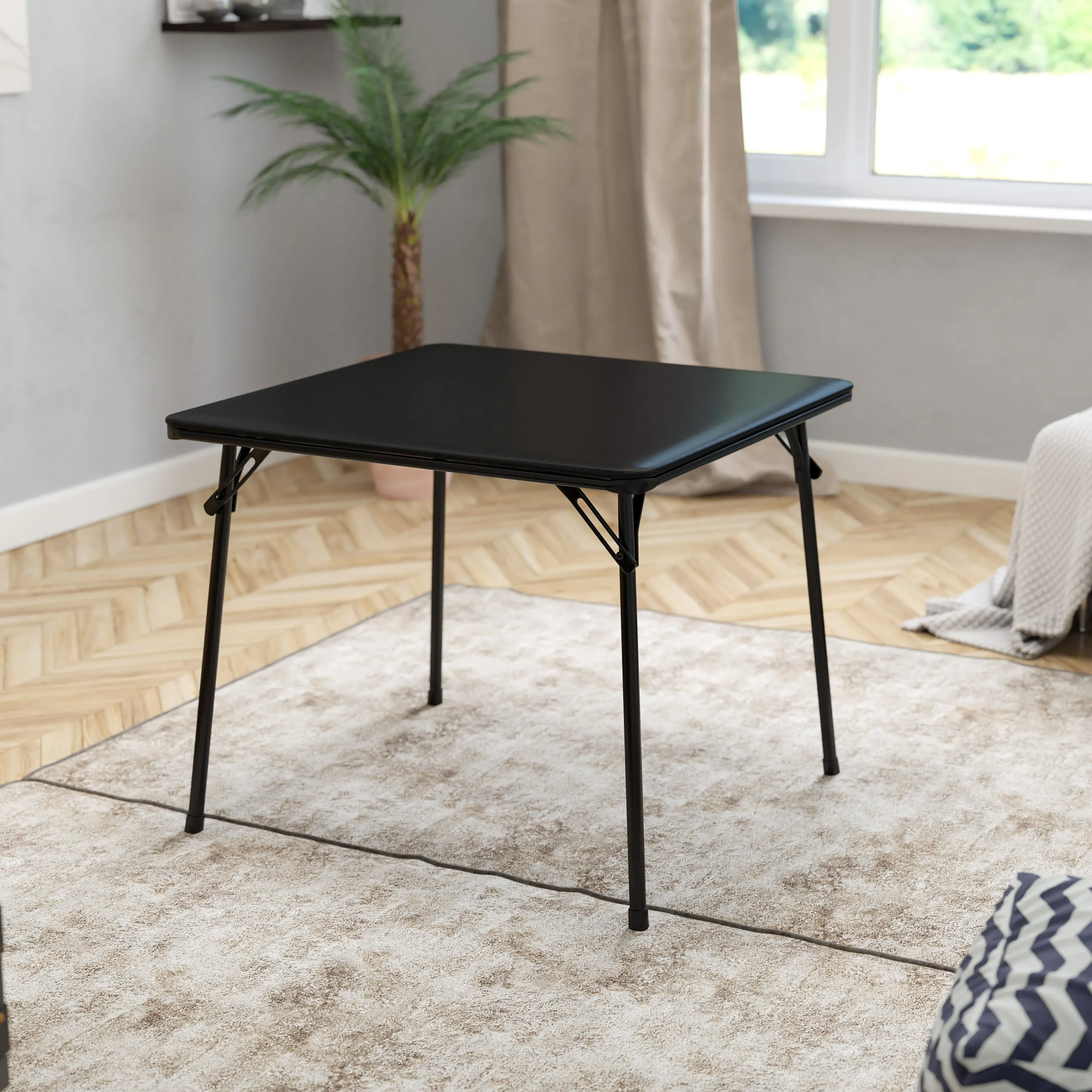 Folding Card Table - Lightweight Portable Folding Table with Collapsible Legs