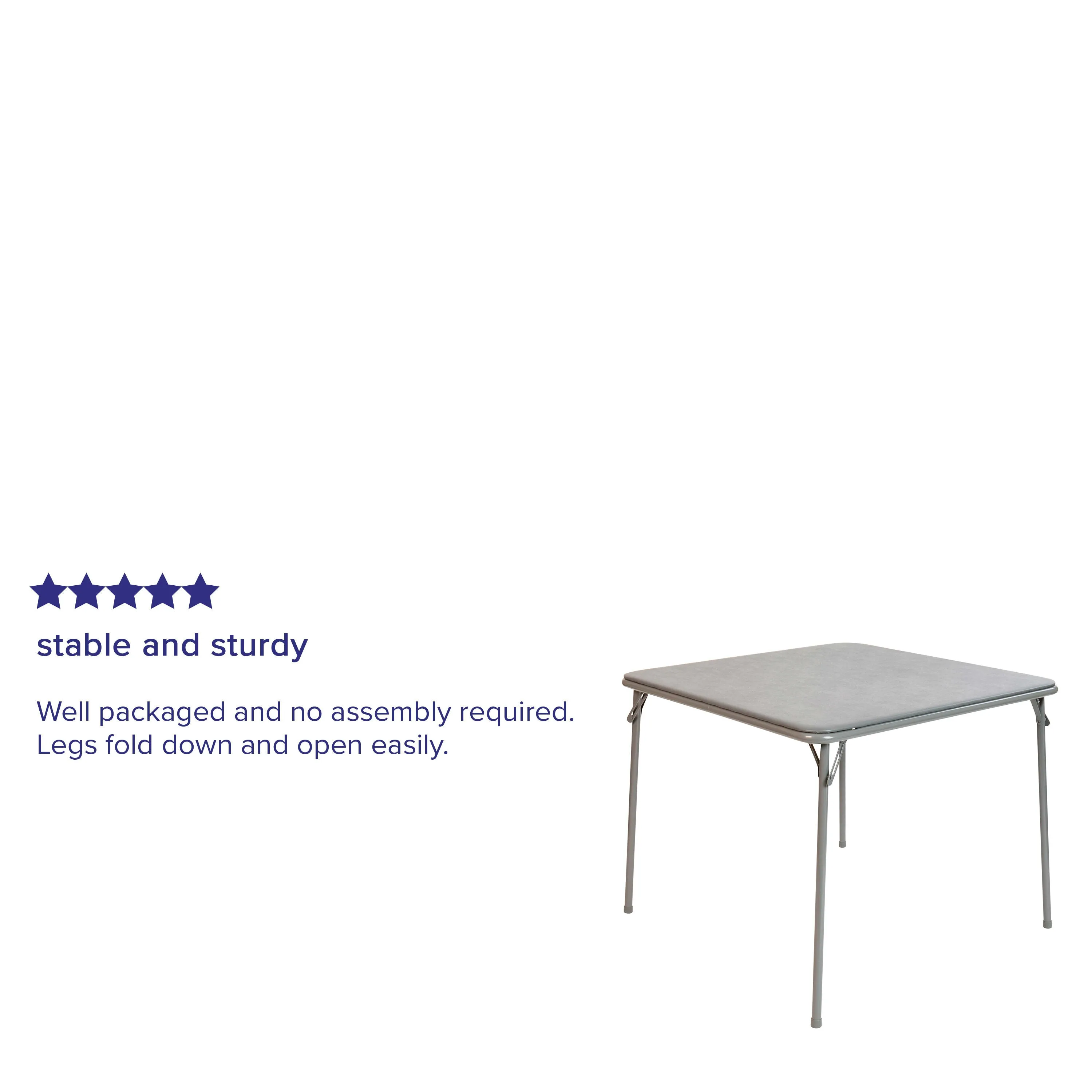 Folding Card Table - Lightweight Portable Folding Table with Collapsible Legs