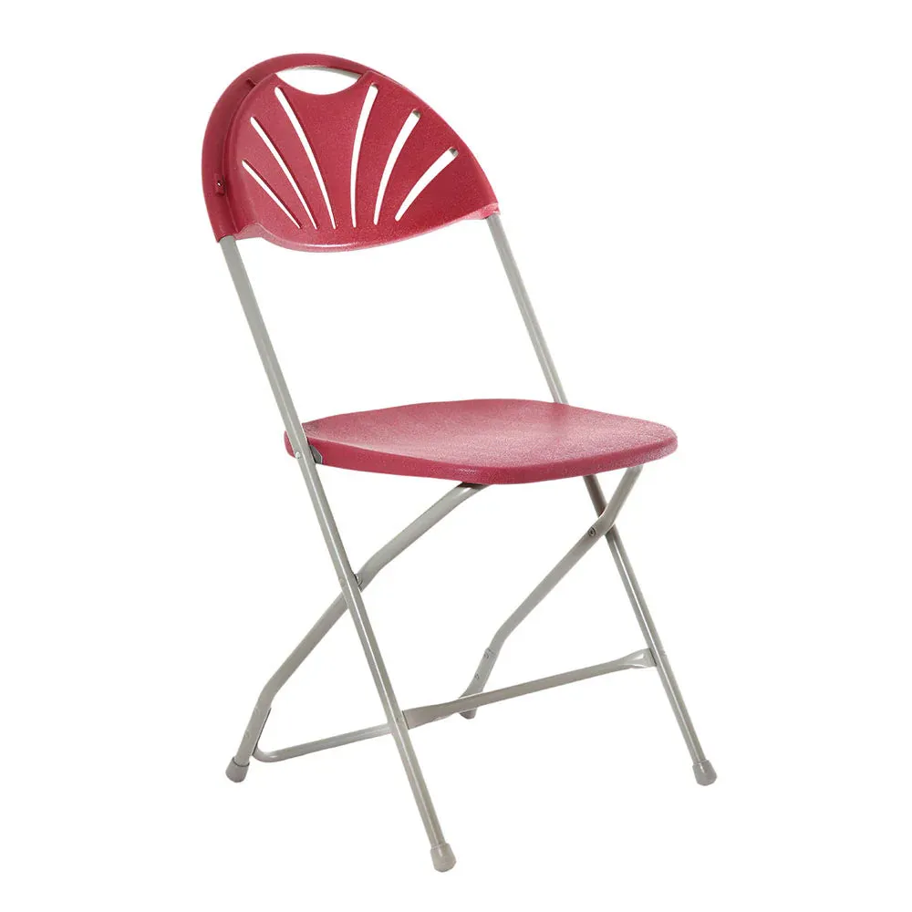 Folding Fanback Chair - Metal Frame Polypropelene Seat