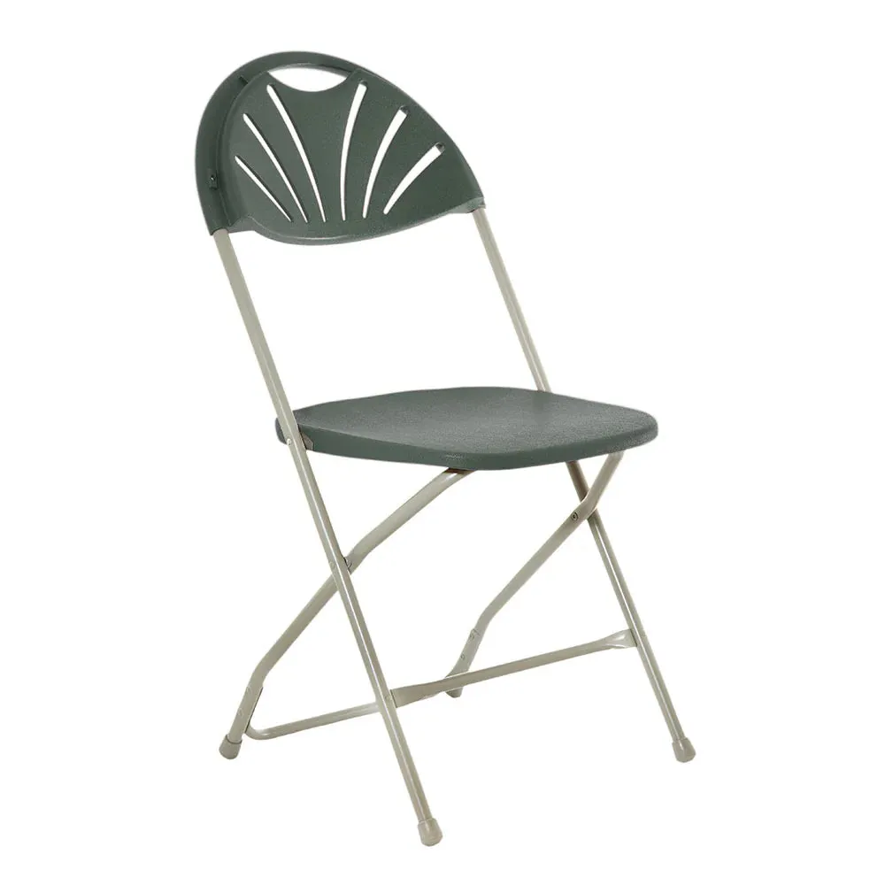 Folding Fanback Chair - Metal Frame Polypropelene Seat