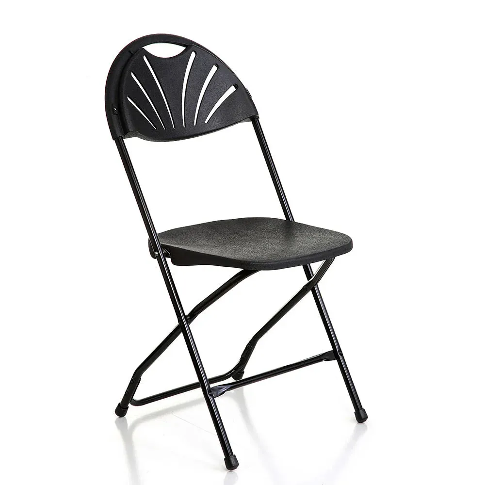 Folding Fanback Chair - Metal Frame Polypropelene Seat