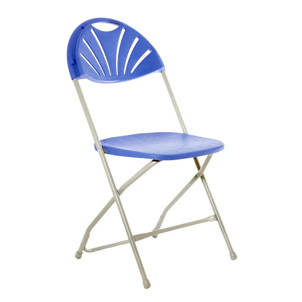 Folding Fanback Chair - Metal Frame Polypropelene Seat