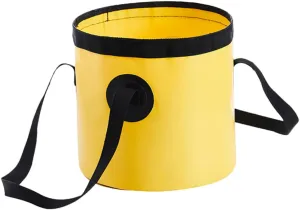 Folding Fishing Bucket Collapsible Water Holder Portable Camping Bucket Polyester Pvc Sturdy Handles