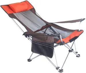 Folding Fishing Chair,Adjustable Reclining Mesh Padded Back, Outdoor Hike,Beach Portable Stool 3