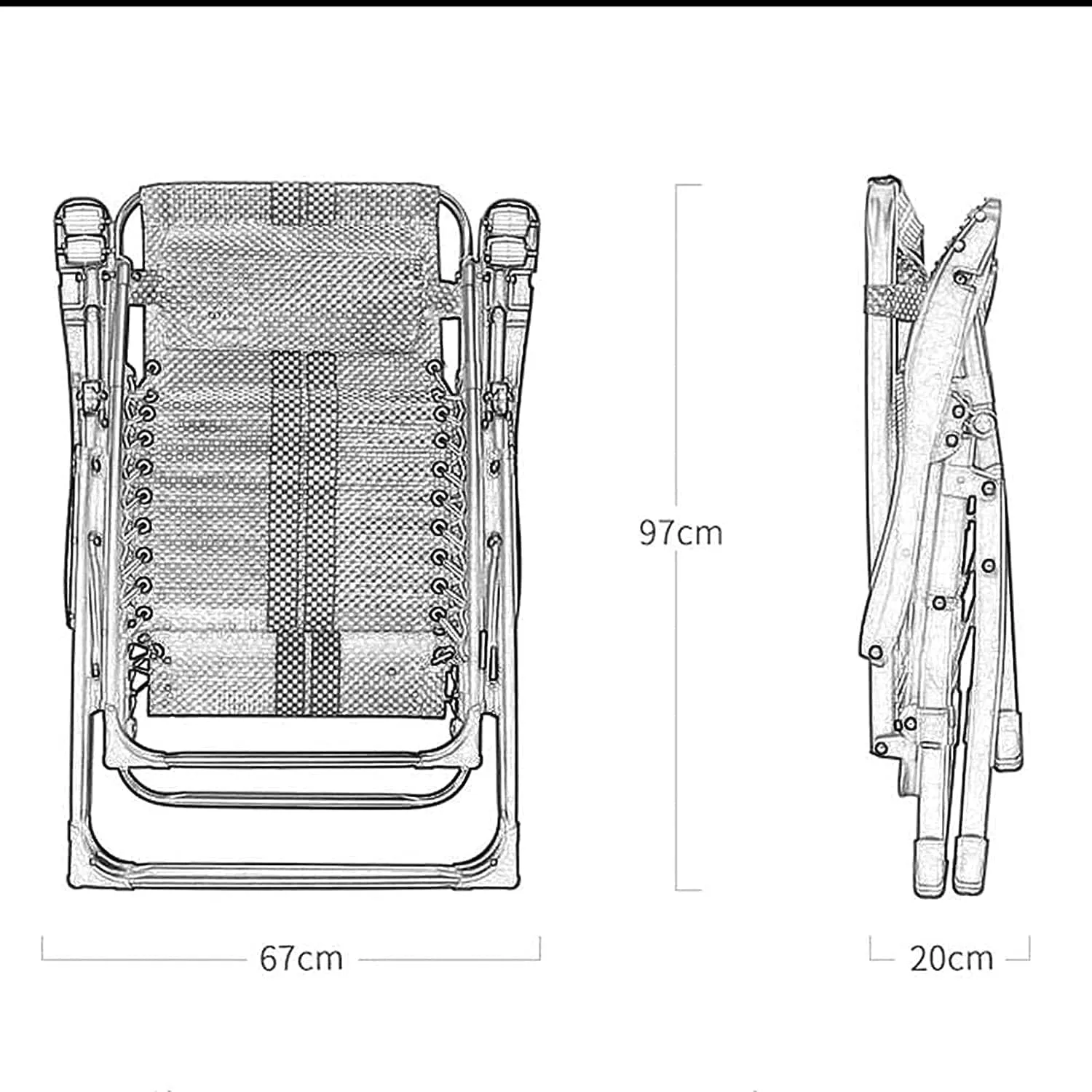 Folding Lounge Chair Office Lunch Break Lunch Lounge Chair Balcony Home Leisure Backrest Chair Beach Chair