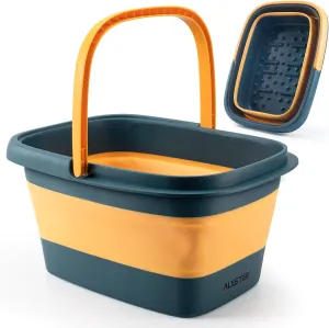 Foot Bath Collapsible Soak Tub with Handle Spa Bath 15L/4 Gallons Massager Foot Soaking Bath Basin Feet for Dry Cracked Feet, Pedicure Soak, Home Spa Treatment