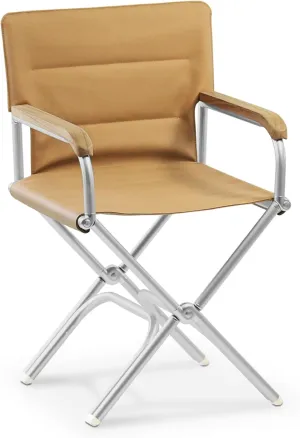 FORMA MARINE High End Folding Aluminum Boat Chair Teak Armrest Brown Padded ASTRON A6000UNIBRT