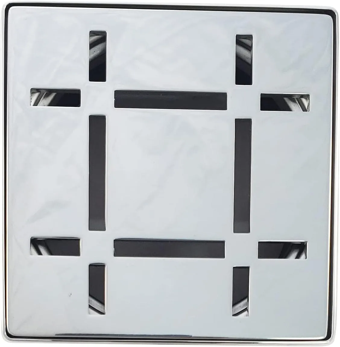 FROSCH Shower Drain Grate Kit 4" Stainless Steel - Dash Design (Polished)