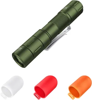 FZH S21 Rechargeable LED Flashlight 880 Lumen Mini EDC Tail Switch Flashlight (Powered by USB Rechargeable Battery), Slim Pocket Flash Light with On/Off Locking Mode for Camping, Outdoor, Emergency
