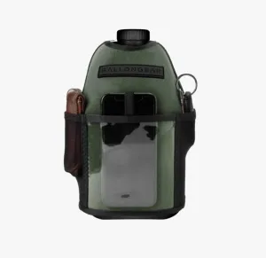 Gallon Gear Half-Gallon Large Water Bottle - BPA Free Plastic, Reusable - Black with Olive Cover