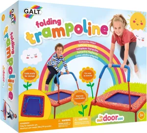 Galt Toys, Folding Trampoline, Indoor/Outdoor Easy Storage Kids Trampoline, Ages 3 Years Plus
