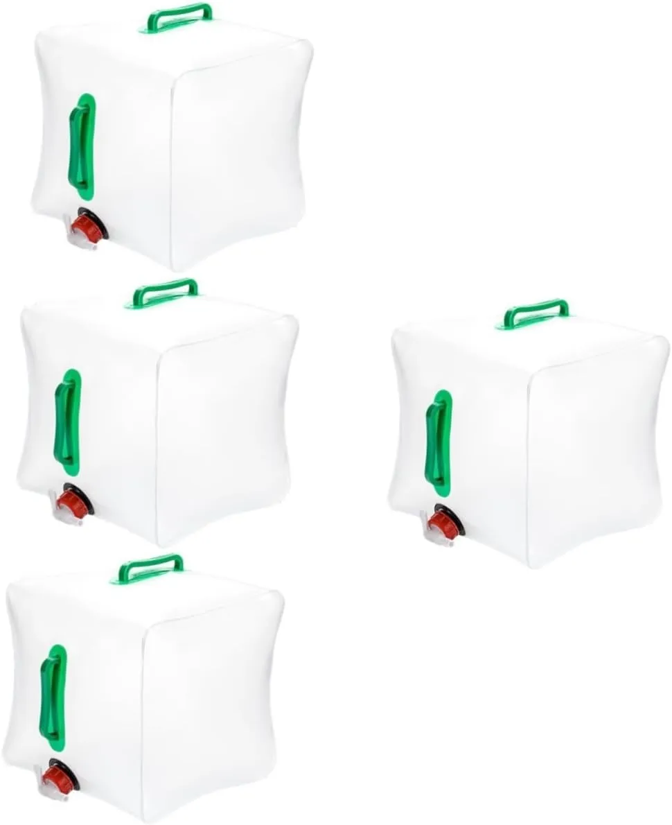 GANAZONO 4pcs Water Pouch for Camping and Outdoor Activities Water Storage Bag Opening for Easy Filling and Pouring