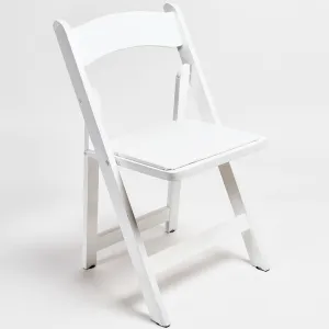 Garden Folding White Resin Chair