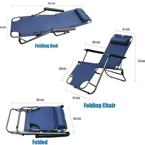 Gardeon Zero Gravity Portable Reclining Lounge Foldable Outdoor Camping Beach Chair
