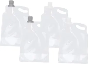 Garneck 4Pcs Folding Water Bags Large Capacity Outdoor Water Holders for Camping Supplies Lightweight Portable Food Grade for Hiking Mountaineering and Picnics Random Color