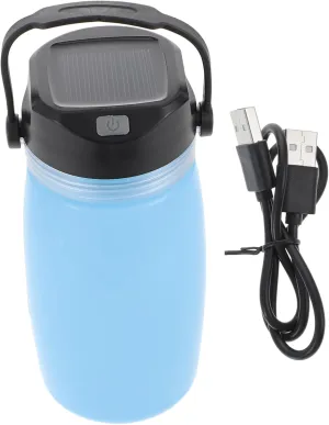 Garneck Camping Lamp Rechargeable Solar Kettle for Camping Charging Kettle Collapsible Design