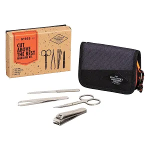 Gentlemen's Hardware - 4-Piece Cut Above the Rest Manicure Set, w/ Fabric Case, Stainless Steel, Versatile, Convenient (Navy Blue)