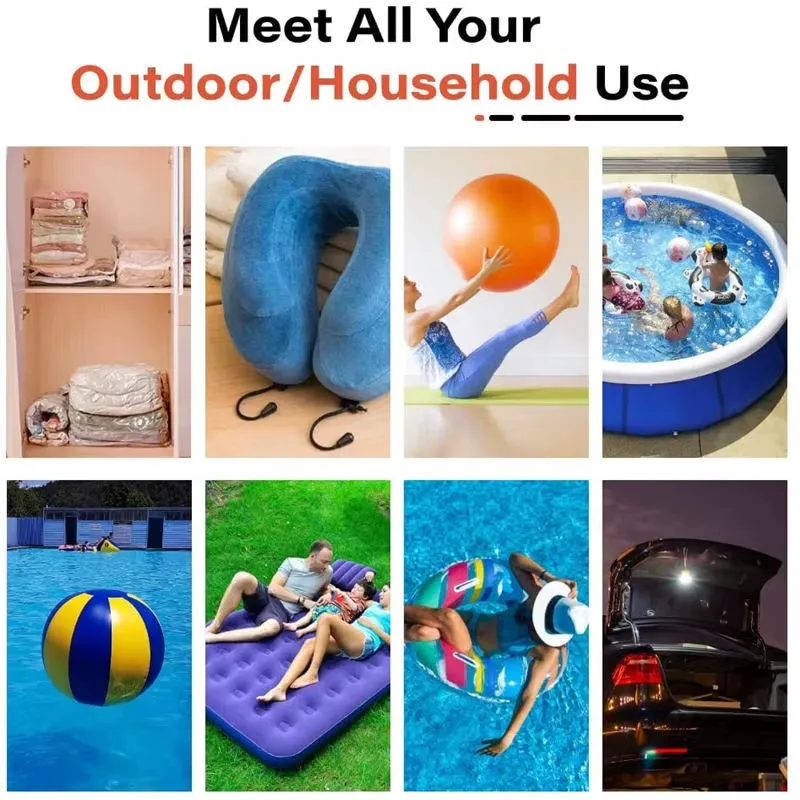 GIGA Pump 2 Portable Air Pump - USB Rechargeable Mini Inflatable Pump for Outdoor Camping, Hiking, and Air Beds