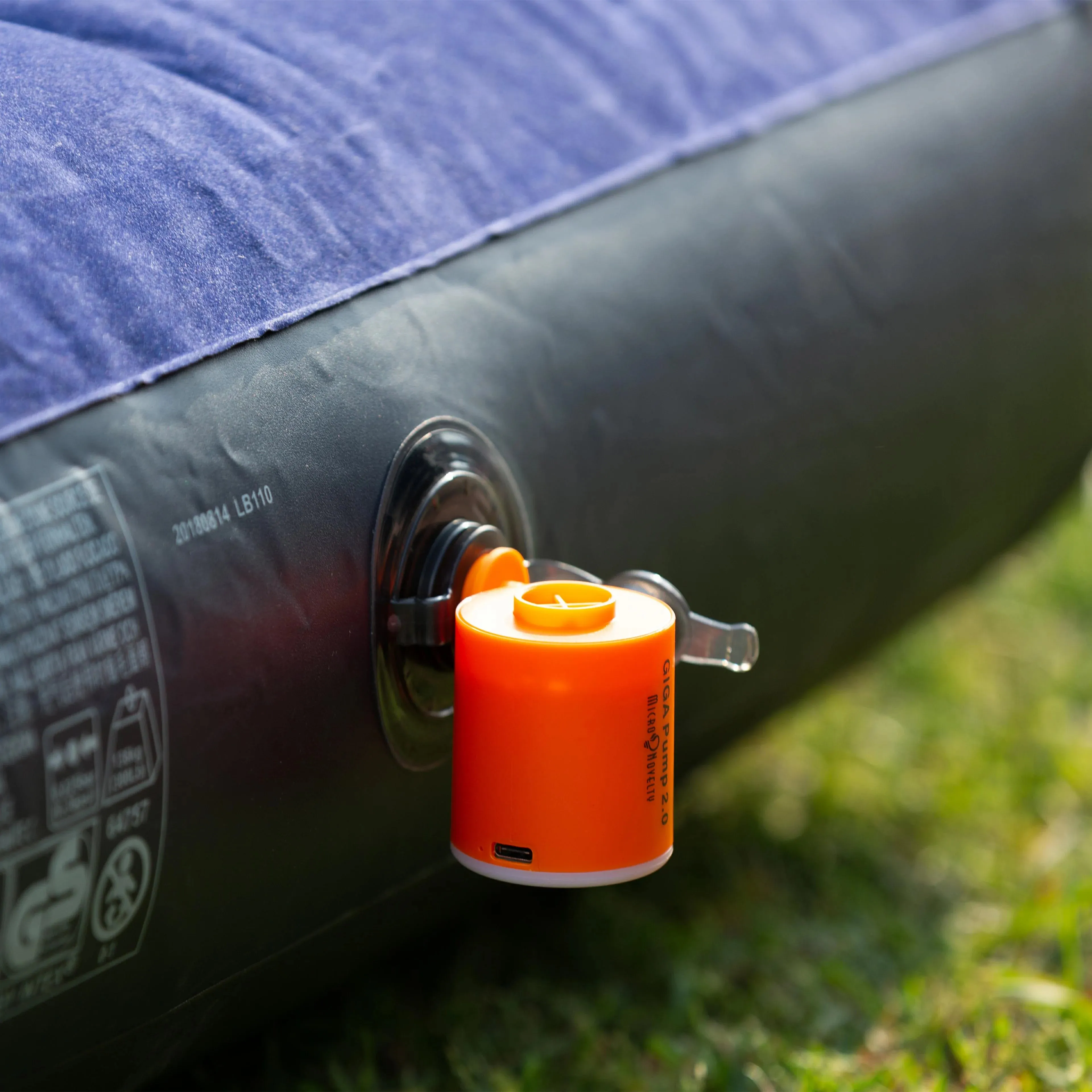 GIGA Pump 2 Portable Air Pump - USB Rechargeable Mini Inflatable Pump for Outdoor Camping, Hiking, and Air Beds