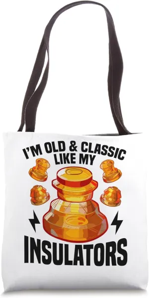 Glass Insulator Electrical Telegraph Insulator Collecting Tote Bag