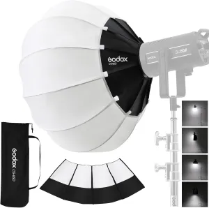 Godox CS-65D Lantern Softbox 26inch/65cm Soft Light Modifier Quick-Setup 26" Latern Softbox with Skirt Carry Bag, Compatible with Bowens Mount Studio Flash Sk400, DP400, DP600,SL60,SL150