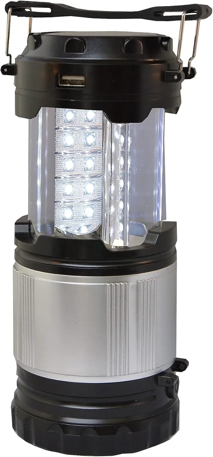 GoGreen Power (GG-113-30LSPOP) COB LED Pop-up Solar and Rechargeable Lantern, 800 Lumens