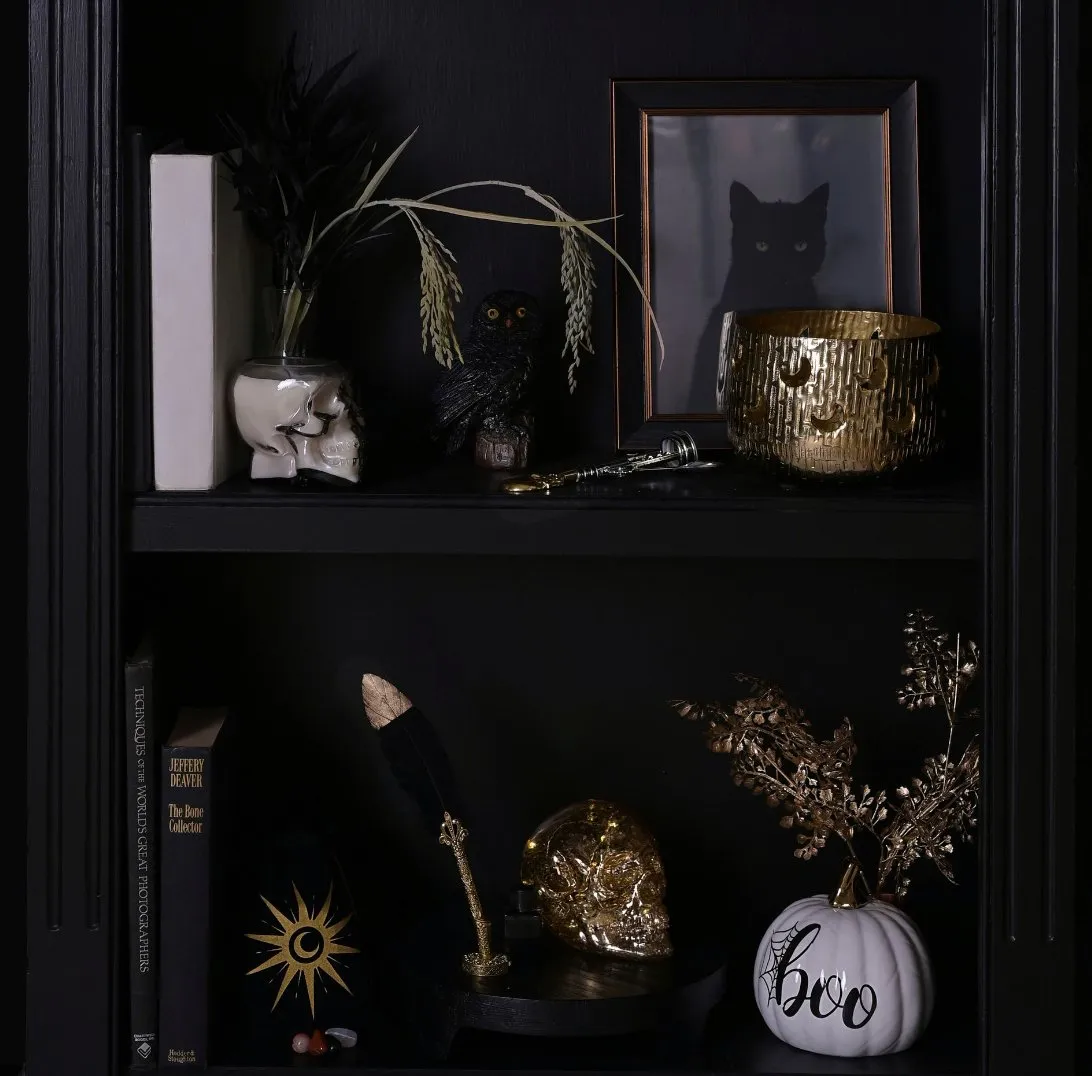 Gold Skull LED Lantern