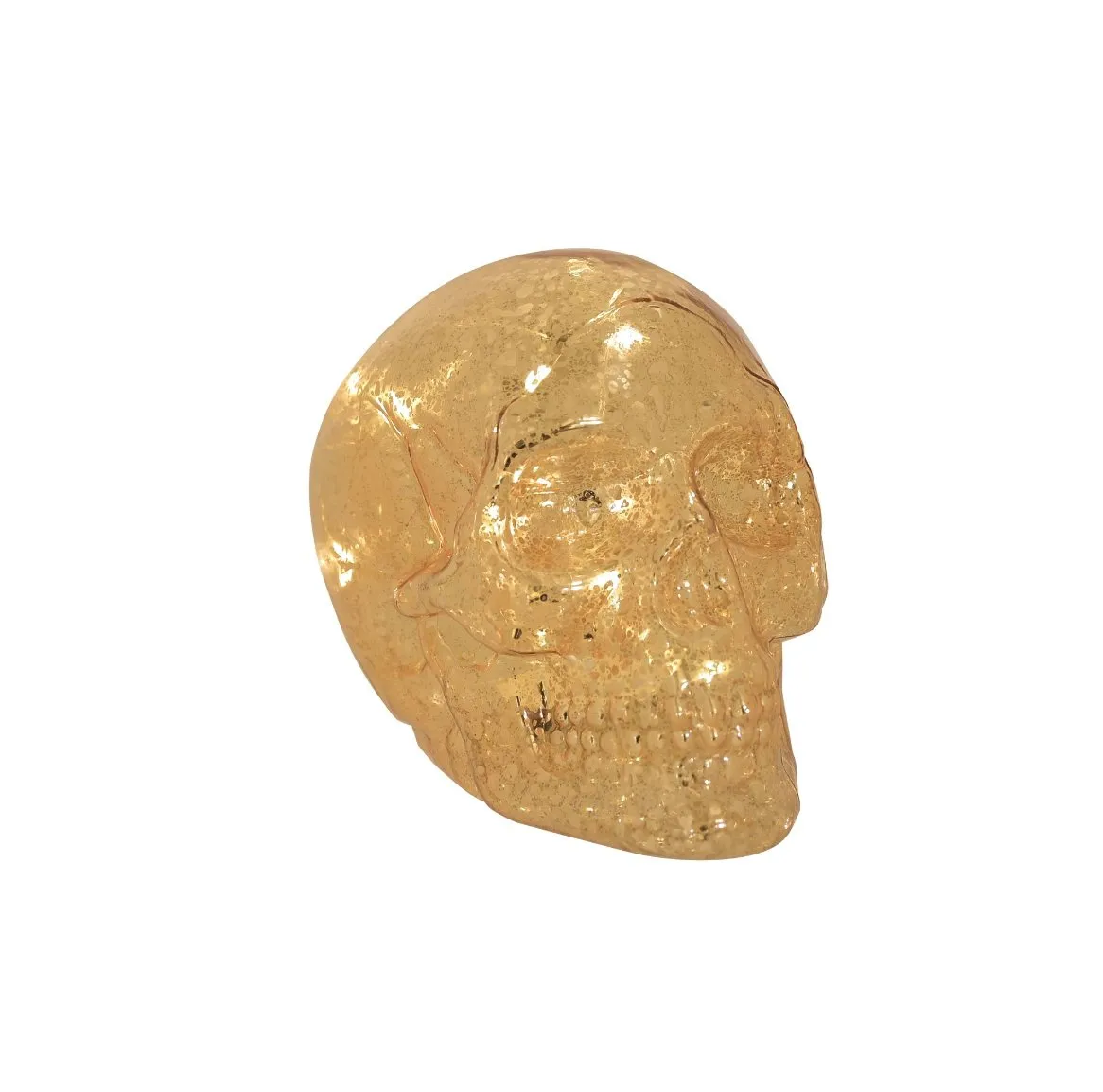 Gold Skull LED Lantern