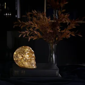 Gold Skull LED Lantern