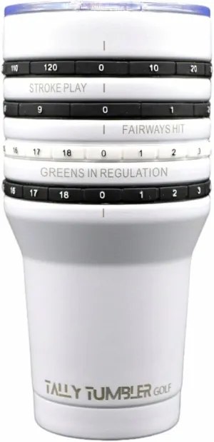 Golf Stainless Steel Cup, 30 oz Leak Proof Lid, Double Wall Insulation, Golf Tumbler with Score Keeping Counter used for strokes per hole, Greens in Regulation & Fairways Hit
